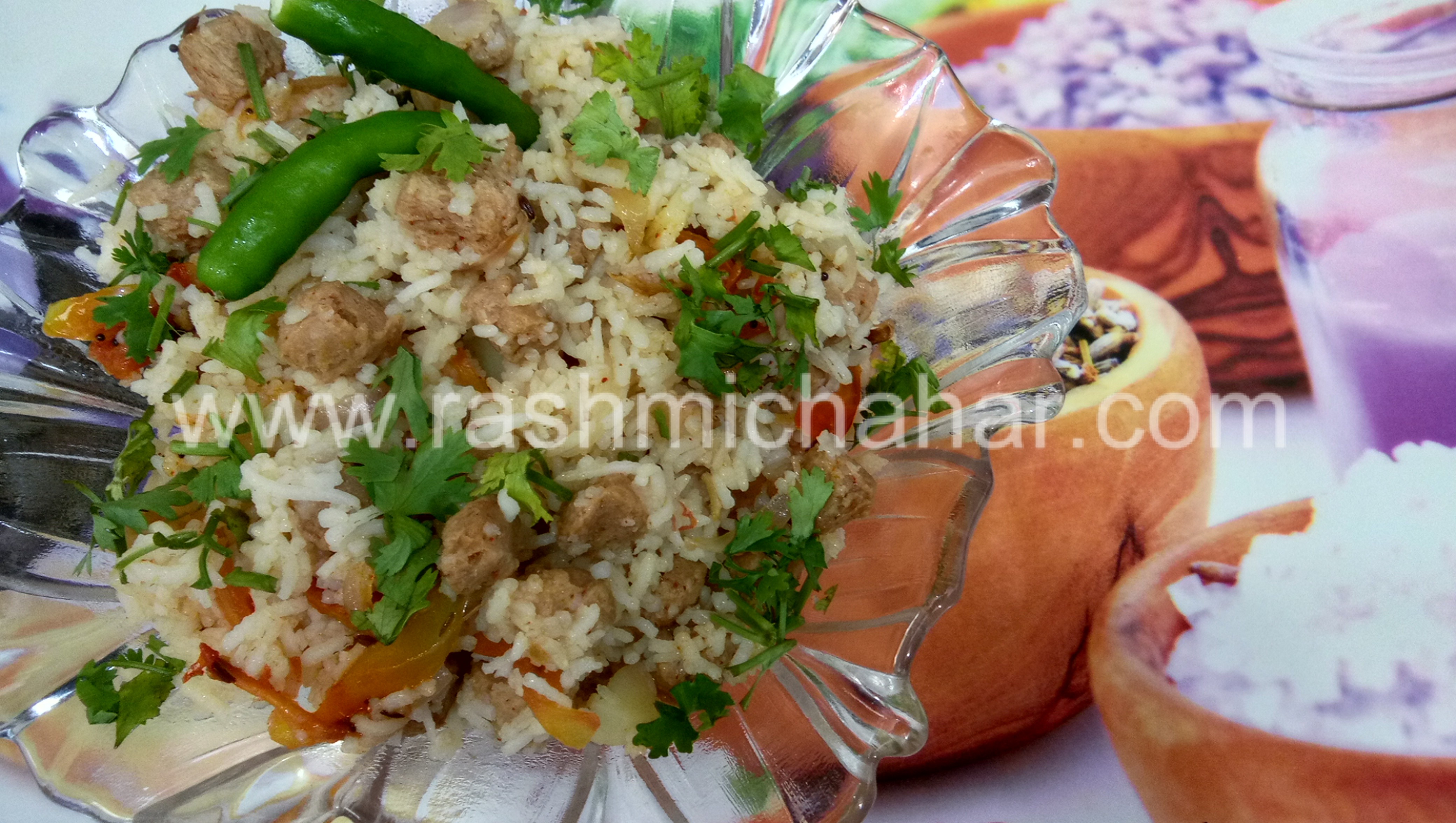 Soya Chunks Pulao Recipe